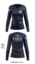 Camp Arifjan Fire Department 82810488 Women's Long Sleeve V-neck Shirt - 21
