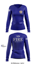 Camp Arifjan Fire Department 82810488 Women's Long Sleeve V-neck Shirt - 22