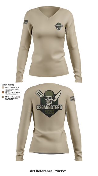 44 IBCT-E-CO 250TH 75736635 Women's Long Sleeve V-neck Shirt - 1