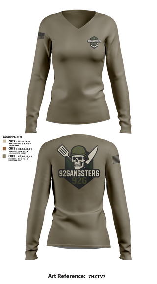 44 IBCT-E-CO 250TH 75736635 Women's Long Sleeve V-neck Shirt - 3