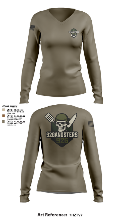 44 IBCT-E-CO 250TH 75736635 Women's Long Sleeve V-neck Shirt - 3