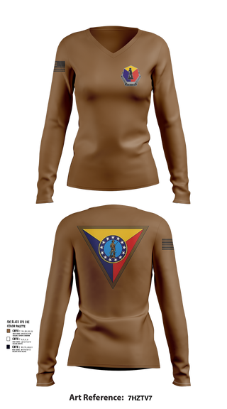 MDARNG TRAINING CENTER 72817816 Women's Long Sleeve V-neck Shirt - 31