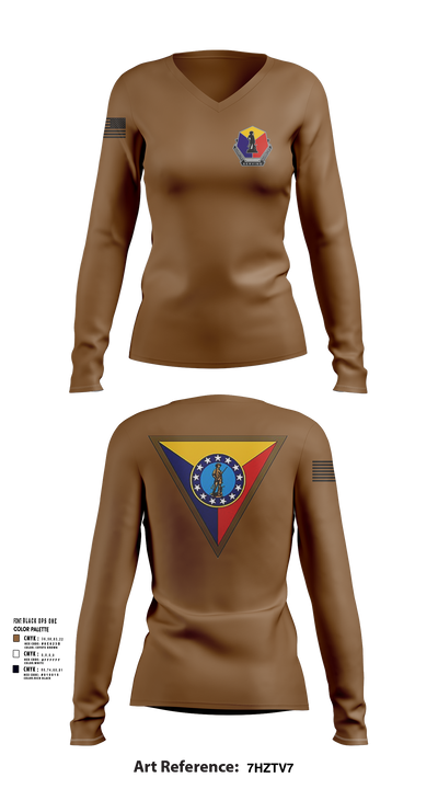 MDARNG TRAINING CENTER 72817816 Women's Long Sleeve V-neck Shirt - 31