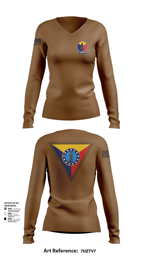 MDARNG TRAINING CENTER 72817816 Women's Long Sleeve V-neck Shirt - 31