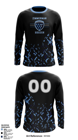 Zimmerman Thunder Soccer 74418739 Long Sleeve Performance Shirt 11