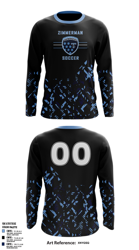 Zimmerman Thunder Soccer 74418739 Long Sleeve Performance Shirt 11