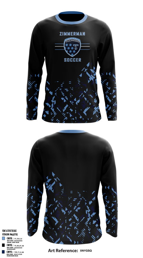 Zimmerman Thunder Soccer 74418739 Long Sleeve Performance Shirt 12