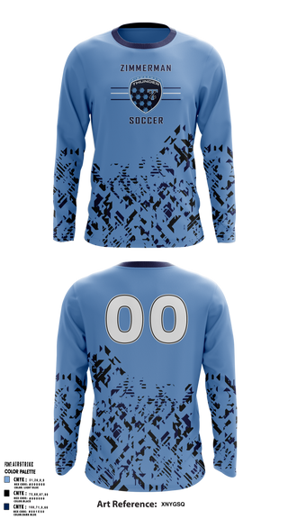 Zimmerman Thunder Soccer 74418739 Long Sleeve Performance Shirt 13