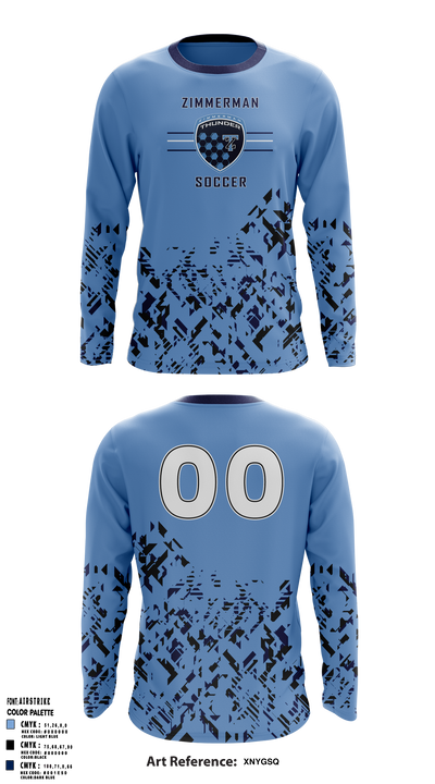 Zimmerman Thunder Soccer 74418739 Long Sleeve Performance Shirt 13