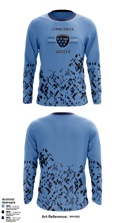 Zimmerman Thunder Soccer 74418739 Long Sleeve Performance Shirt 14