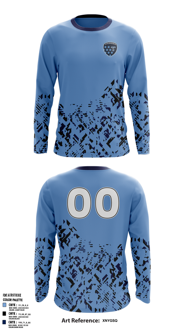 Zimmerman Thunder Soccer 74418739 Long Sleeve Performance Shirt 8