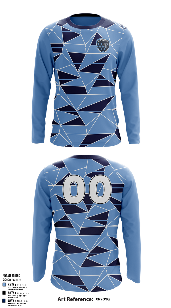 Zimmerman Thunder Soccer 74418739 Long Sleeve Performance Shirt 9
