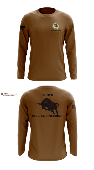 Long Sleeve Performance Shirt, 189th Civil Engineering, Air Force, Teamtime, Team time, sublimation, custom sports apparel, team uniforms, spirit wear, spiritwear, sports uniforms, custom shirts, team store, custom team store, fundraiser sports, apparel fundraiser