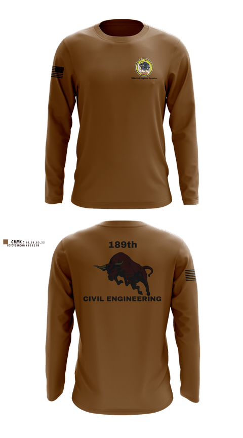 Long Sleeve Performance Shirt, 189th Civil Engineering, Air Force, Teamtime, Team time, sublimation, custom sports apparel, team uniforms, spirit wear, spiritwear, sports uniforms, custom shirts, team store, custom team store, fundraiser sports, apparel fundraiser