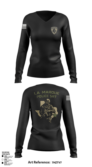 Womens Long Sleeve Vneck Shirt, LMPD SRT, Police, Teamtime, Team time, sublimation, custom sports apparel, team uniforms, spirit wear, spiritwear, sports uniforms, custom shirts, team store, custom team store, fundraiser sports, apparel fundraiser