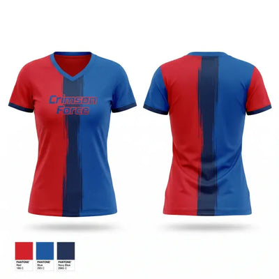 Crimson Force 63737146 Women's Short Sleeve V-neck Shirt - 1