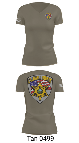 Womens Short Sleeve Vneck Shirt, Caldwell County Sheriff's Office, , Teamtime, Team time, sublimation, custom sports apparel, team uniforms, spirit wear, spiritwear, sports uniforms, custom shirts, team store, custom team store, fundraiser sports, apparel fundraiser