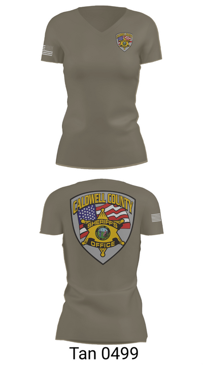 Caldwell County Sheriff's Office 64628956 Women's Short Sleeve V-neck Shirt - 65