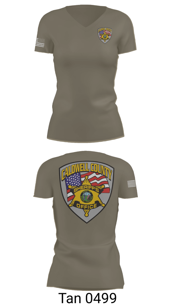 Womens Short Sleeve Vneck Shirt, Caldwell County Sheriff's Office, , Teamtime, Team time, sublimation, custom sports apparel, team uniforms, spirit wear, spiritwear, sports uniforms, custom shirts, team store, custom team store, fundraiser sports, apparel fundraiser