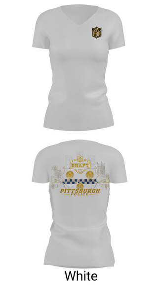Womens Short Sleeve Vneck Shirt, Pittsburgh Police NFL Draft 2026, Police, Teamtime, Team time, sublimation, custom sports apparel, team uniforms, spirit wear, spiritwear, sports uniforms, custom shirts, team store, custom team store, fundraiser sports, apparel fundraiser