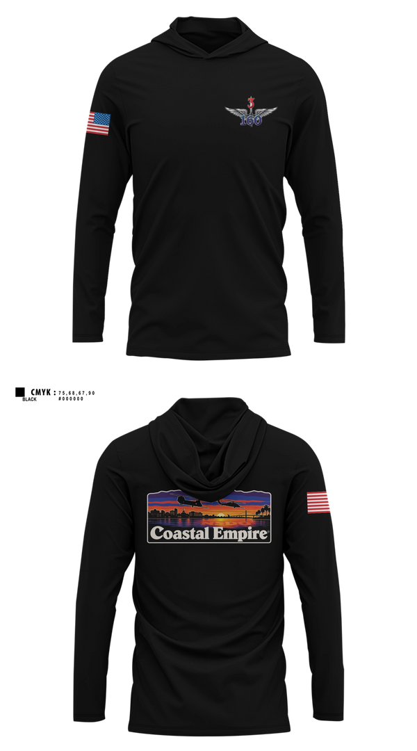Long Sleeve hooded sunshirt, 3/160th SOAR, Army, Teamtime, Team time, sublimation, custom sports apparel, team uniforms, spirit wear, spiritwear, sports uniforms, custom shirts, team store, custom team store, fundraiser sports, apparel fundraiser