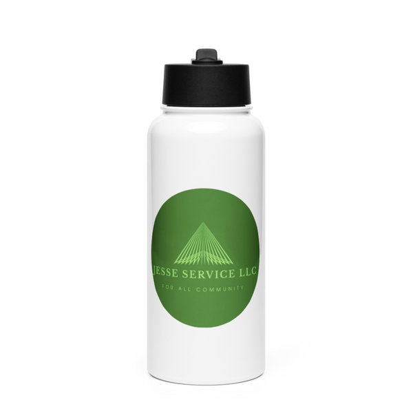 Jesse Service LLC Stainless Steel Water Bottle with a Straw Lid