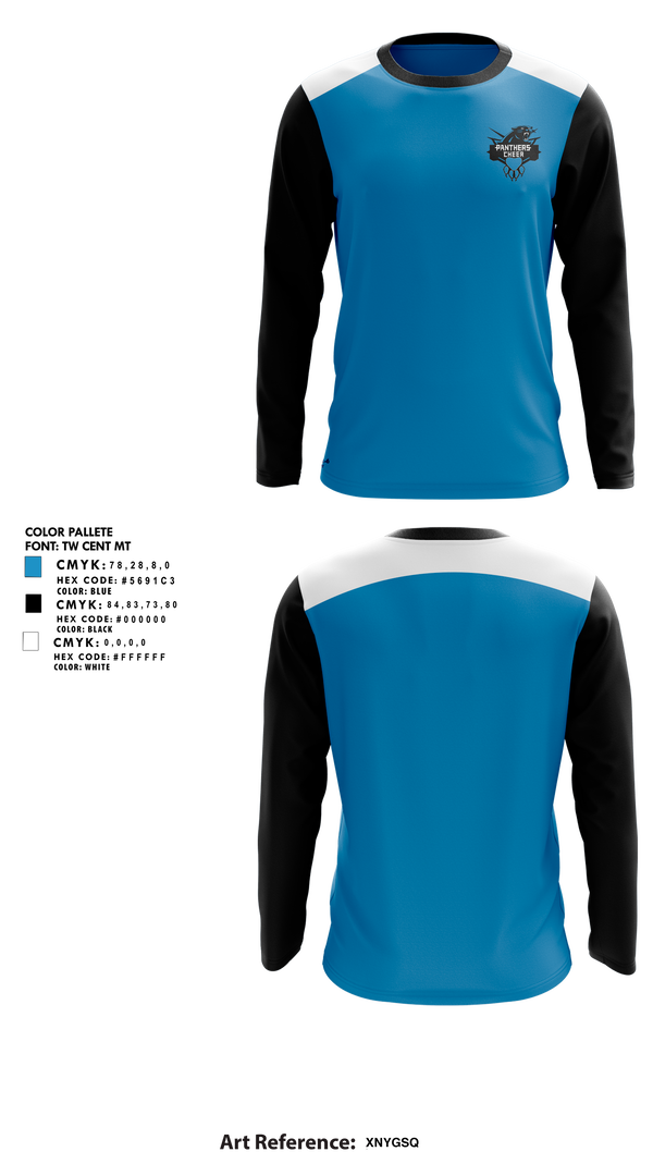 Cramerton Panthers Football and Cheer 89738490 Long Sleeve Performance Shirt 2