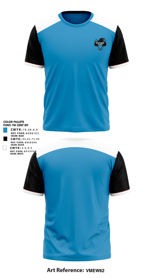 Cramerton Panthers Football and Cheer 89738490 Short Sleeve Performance Shirt - 2