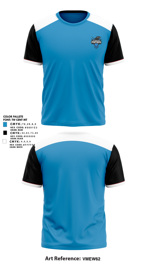 Cramerton Panthers Football and Cheer 89738490 Short Sleeve Performance Shirt - 3
