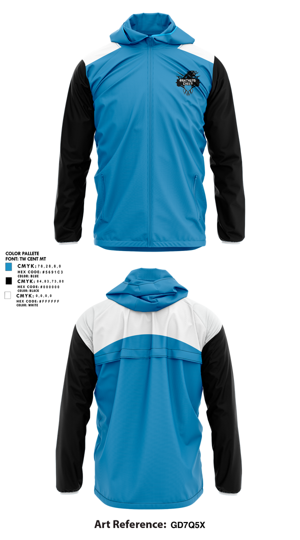 Cramerton Panthers Football and Cheer 89738490 Windbreaker - 2