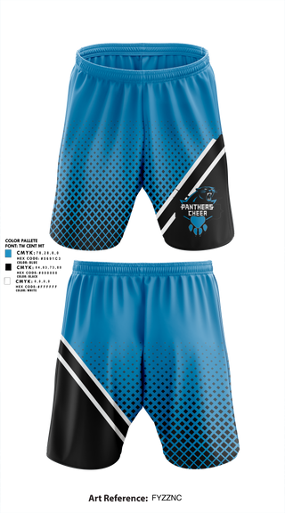 Cramerton Panthers Football and Cheer 89738490 Athletic Shorts With Pockets - 1
