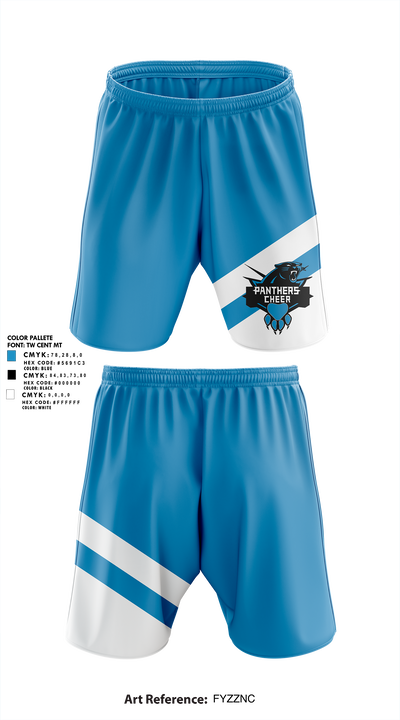 Cramerton Panthers Football and Cheer 89738490 Athletic Shorts With Pockets - 2