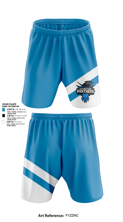 Cramerton Panthers Football and Cheer 89738490 Athletic Shorts With Pockets - 3