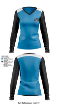 Cramerton Panthers Football and Cheer 89738490 Women's Long Sleeve V-neck Shirt - 2