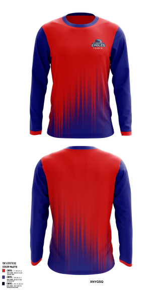 SBA Eagles Tennis 44818213 Long Sleeve Performance Shirt 1