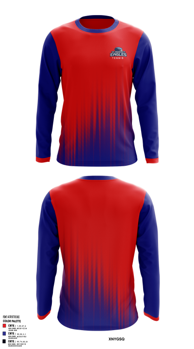 SBA Eagles Tennis 44818213 Long Sleeve Performance Shirt 1
