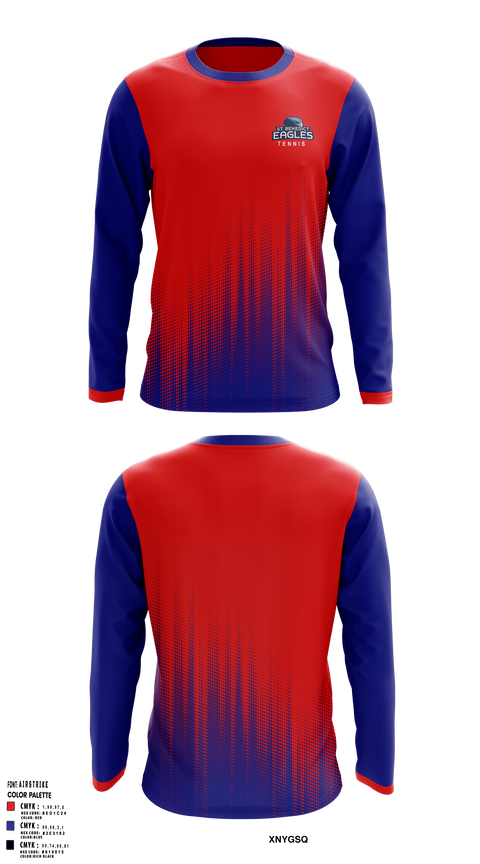 SBA Eagles Tennis 44818213 Long Sleeve Performance Shirt 1