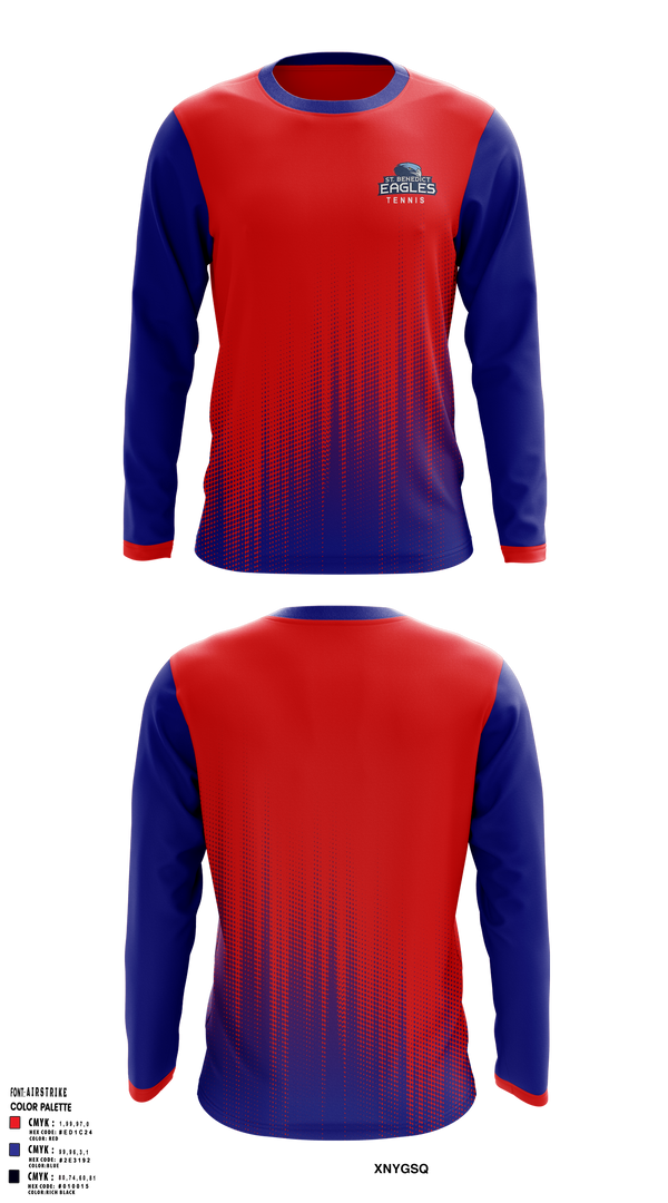 SBA Eagles Tennis 44818213 Long Sleeve Performance Shirt 1