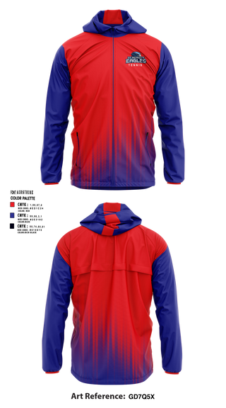 SBA Eagles Tennis 44818213 Windbreaker - 1