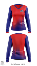 SBA Eagles Tennis 44818213 Women's Long Sleeve V-neck Shirt - 1