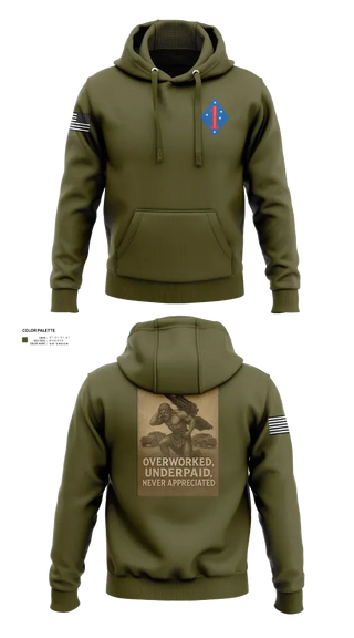 Hoodie, Headquarters 3/11, Marines, Teamtime, Team time, sublimation, custom sports apparel, team uniforms, spirit wear, spiritwear, sports uniforms, custom shirts, team store, custom team store, fundraiser sports, apparel fundraiser