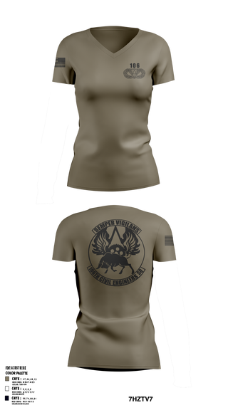 106 CES 37582767 Women's Short Sleeve V-neck Shirt - 1