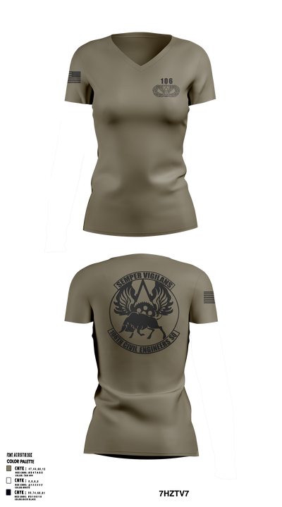 106 CES 37582767 Women's Short Sleeve V-neck Shirt - 1