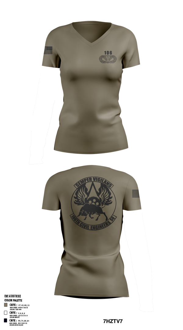106 CES 37582767 Women's Short Sleeve V-neck Shirt - 1