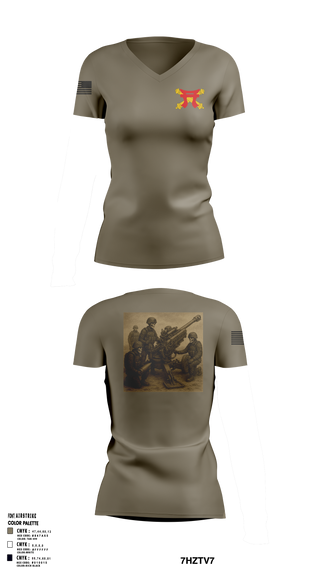 Crusader Battery 85156084 Women's Short Sleeve V-neck Shirt - 2