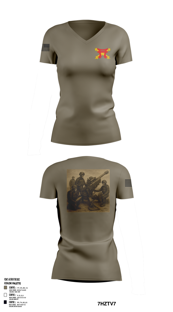 Crusader Battery 85156084 Women's Short Sleeve V-neck Shirt - 2