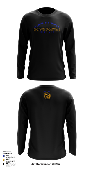Big Lake Hornets Football 8189635 Long Sleeve Performance Shirt 1