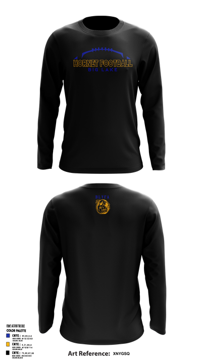 Big Lake Hornets Football 8189635 Long Sleeve Performance Shirt 1