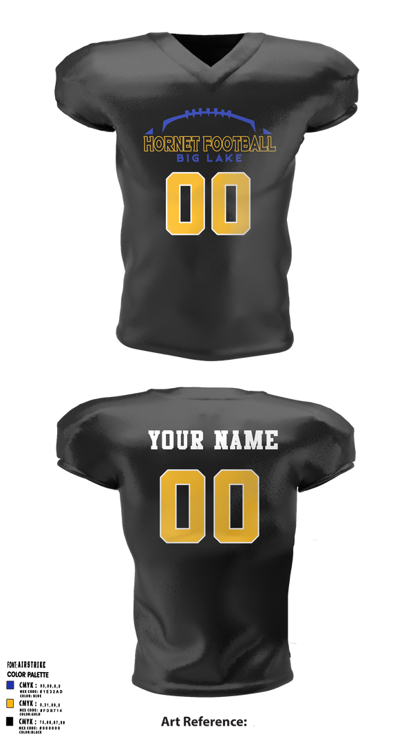 Big Lake Hornets Football 8189635 Football Jersey - 1