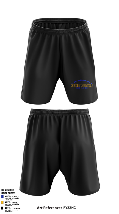 Big Lake Hornets Football 8189635 Athletic Shorts With Pockets - 1